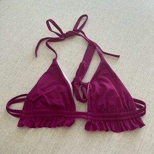Ruffled bikini top